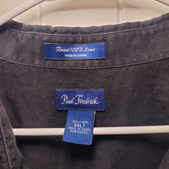Paul Fredrick 100% linen long sleeve button down size XXLT - Picture 3 of 4
